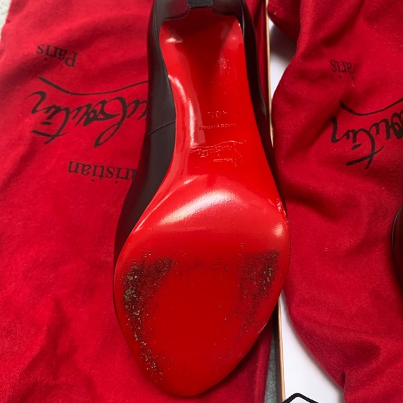 Christian Louboutin Very Prive 120  in black/red - Picture 3 of 15